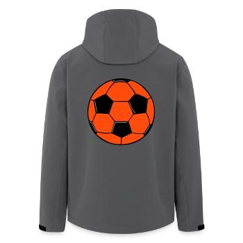 Fußball - Recycelte Männer Softshell-Jacke von Stanley/Stella - Anthrazit - Hinten - AI Model Male 185 light (185cm)