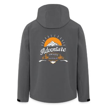 Bergsteiger T-Shirt - Recycelte Männer Softshell-Jacke von Stanley/Stella - Anthrazit - Hinten - AI Model Male 185 light (185cm)