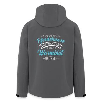 Warmblut Pferde Shirt-Glitzer - Recycelte Männer Softshell-Jacke von Stanley/Stella - Anthrazit - Hinten - AI Model Male 185 light (185cm)