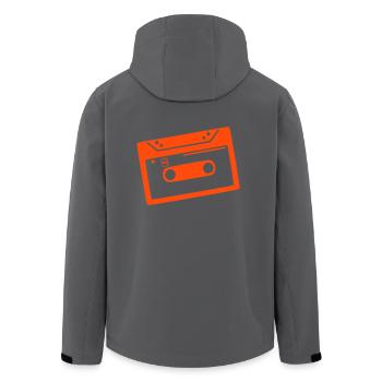 Kassette - Tape - Recycelte Männer Softshell-Jacke von Stanley/Stella - Anthrazit - Hinten - AI Model Male 185 light (185cm)