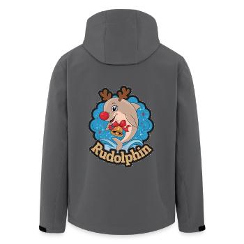 Rudolph Rentier Delfin Weihnachten Rudolphin - Recycelte Männer Softshell-Jacke von Stanley/Stella - Anthrazit - Hinten - AI Model Male 185 light (185cm)