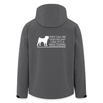 Crazy Dog Lady A Bad Thing - Recycelte Männer Softshell-Jacke von Stanley/Stella - Anthrazit - Hinten - AI Model Male 185 light (185cm)