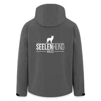 SEELENHUND Mudi Hundespruch Wilsigns Hunde - Recycelte Männer Softshell-Jacke von Stanley/Stella - Anthrazit - Hinten - AI Model Male 185 light (185cm)