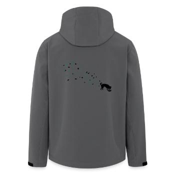 Hund Dreck - Recycelte Männer Softshell-Jacke von Stanley/Stella - Anthrazit - Hinten - AI Model Male 185 light (185cm)