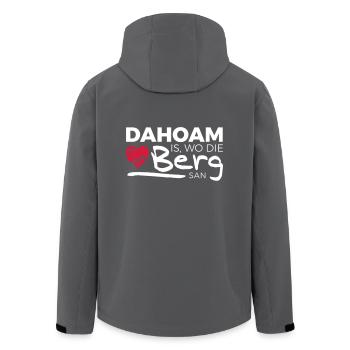 Dahoam is wo die Berg san! Für alle Bergverrückten - Recycelte Männer Softshell-Jacke von Stanley/Stella - Anthrazit - Hinten - AI Model Male 185 light (185cm)