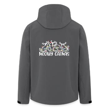 Meowy Catmas Lustige Weihnachten Katzenliebhaber Weihnachtsgeschenk - Recycelte Männer Softshell-Jacke von Stanley/Stella - Anthrazit - Hinten - AI Model Male 185 light (185cm)
