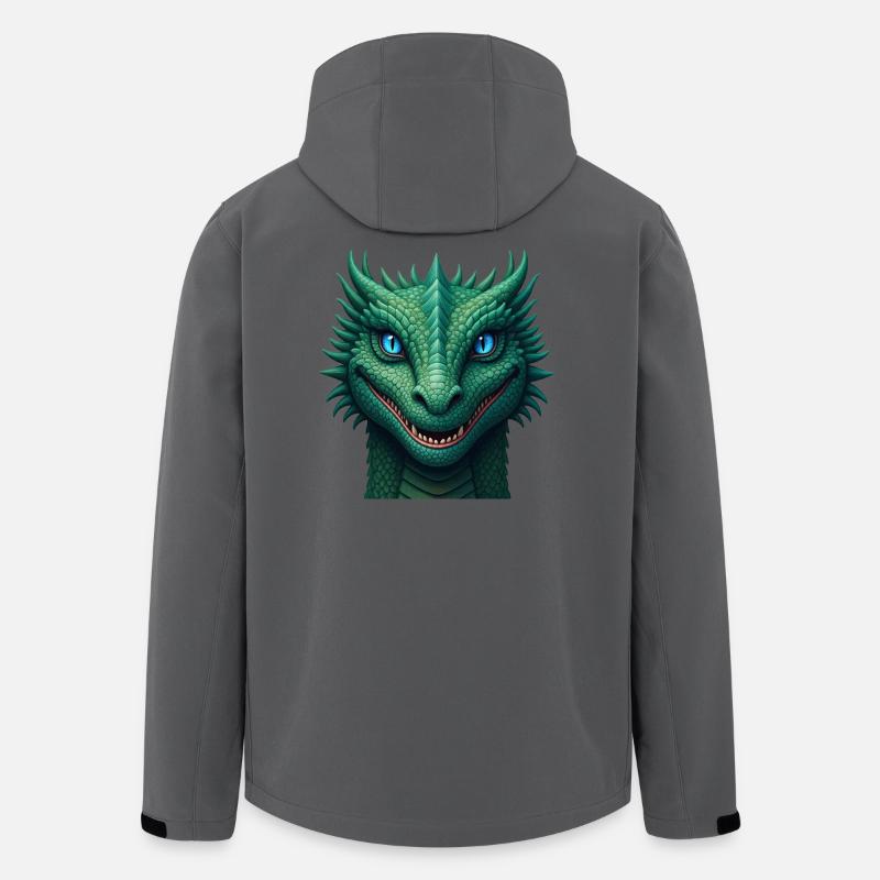 Smaragdgrüner Drachenkamm - Recycelte Männer Softshell-Jacke von Stanley/Stella - Anthrazit
