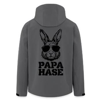 Papa Hase - Ostern Vatertag - Recycelte Männer Softshell-Jacke von Stanley/Stella - Anthrazit - Hinten - AI Model Male 185 light (185cm)