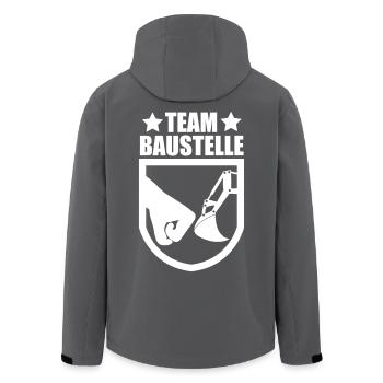 Bagger - Recycelte Männer Softshell-Jacke von Stanley/Stella - Anthrazit - Hinten - AI Model Male 185 light (185cm)