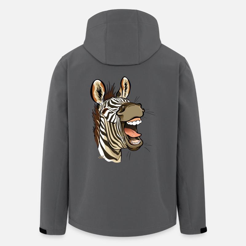 Zèbre qui rit - Veste softshell homme en polyester recyclé Stanley/Stella - charbon