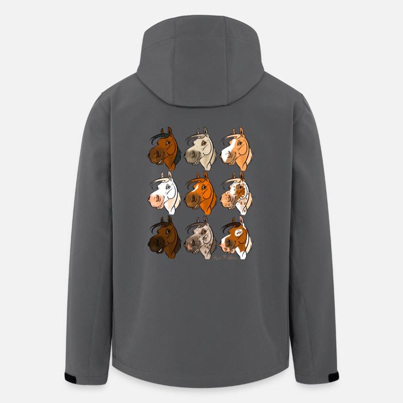 Pferdesammlung "Rascals", die 9! - Recycelte Männer Softshell-Jacke von Stanley/Stella - Anthrazit