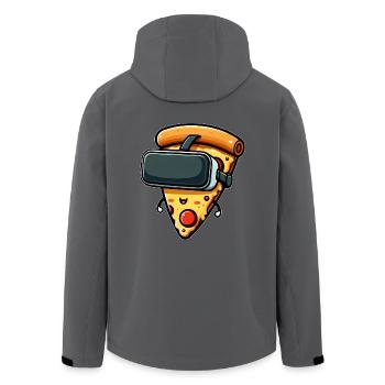 Süße Pizza VR Virtual Reality Cartoon Fast Food - Recycelte Männer Softshell-Jacke von Stanley/Stella - Anthrazit - Hinten - AI Model Male 185 light (185cm)