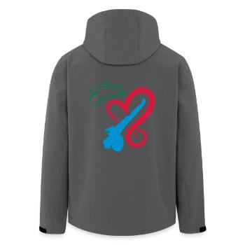 Gardasee - Das Herz schlägt nur für Dich - I - Recycelte Männer Softshell-Jacke von Stanley/Stella - Anthrazit - Hinten - AI Model Male 185 light (185cm)