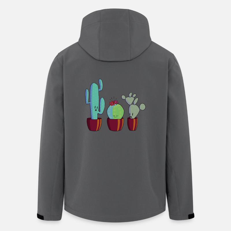 Cactus en fleur - Veste softshell homme en polyester recyclé Stanley/Stella - charbon