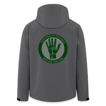 Ladendiebe vereinigt euch! - Recycelte Männer Softshell-Jacke von Stanley/Stella - Anthrazit - Hinten - AI Model Male 185 light (185cm)