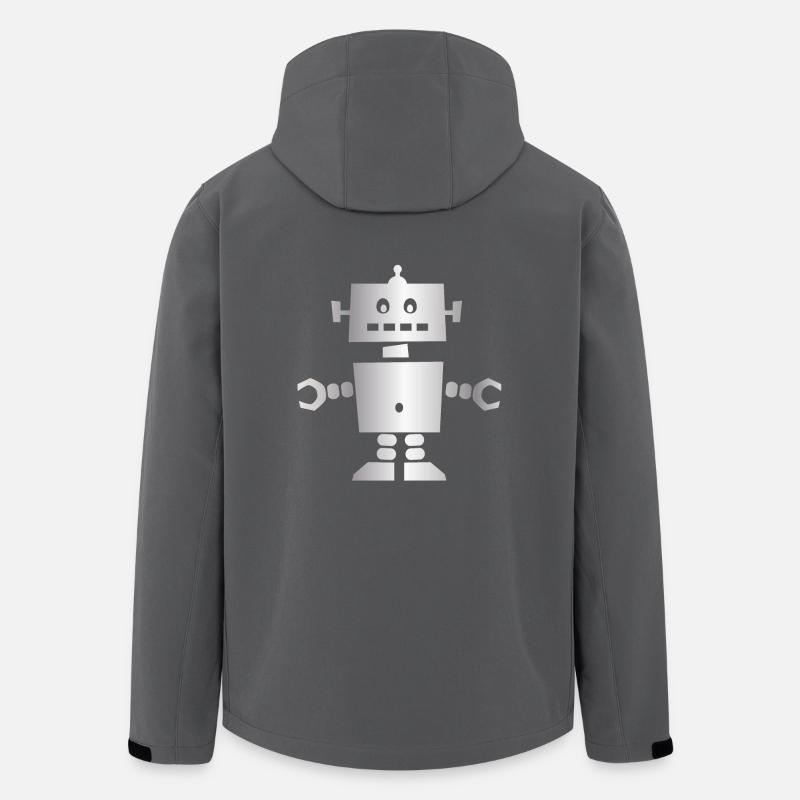 robot - Veste softshell homme en polyester recyclé Stanley/Stella - charbon