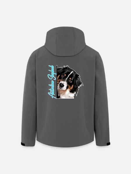AUSTRALIAN SHEPHERD DA Wilsigns Hundemotiv Aussie - Recycelte Männer Softshell-Jacke von Stanley/Stella - Anthrazit