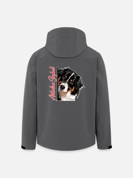AUSTRALIAN SHEPHERD DA Wilsigns Hundemotiv Aussie - Recycelte Männer Softshell-Jacke von Stanley/Stella - Anthrazit
