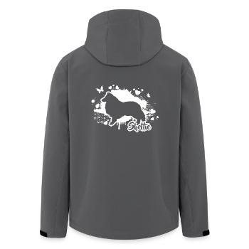 SHELTIE Hunde Hund Hütehund Rassehunde Wilsigns - Recycelte Männer Softshell-Jacke von Stanley/Stella - Anthrazit - Hinten - AI Model Male 185 light (185cm)