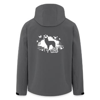 MUDI Hunde Hund Hütehund Wilsigns - Recycelte Männer Softshell-Jacke von Stanley/Stella - Anthrazit - Hinten - AI Model Male 185 light (185cm)