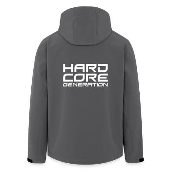 Hardcore Generation II DE - Recycelte Männer Softshell-Jacke von Stanley/Stella - Anthrazit - Hinten - AI Model Male 185 light (185cm)