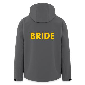 Bride - Recycelte Männer Softshell-Jacke von Stanley/Stella - Anthrazit - Hinten - AI Model Male 185 light (185cm)