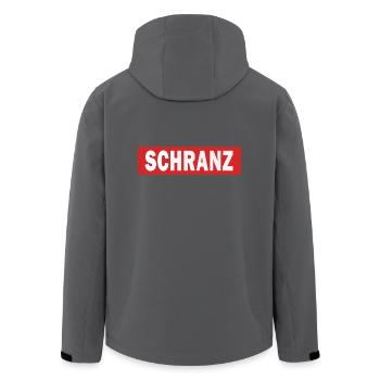Schranz - Electro Dance Music Techno - Recycelte Männer Softshell-Jacke von Stanley/Stella - Anthrazit - Hinten - AI Model Male 185 light (185cm)