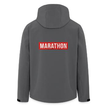 Marathon - Recycelte Männer Softshell-Jacke von Stanley/Stella - Anthrazit - Hinten - AI Model Male 185 light (185cm)