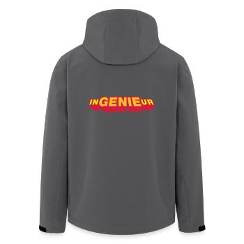 Im Ingenieur steckt das Genie - Recycelte Männer Softshell-Jacke von Stanley/Stella - Anthrazit - Hinten - AI Model Male 185 light (185cm)