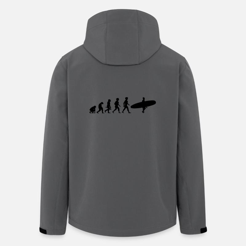 Evolution Surfing Surfer Surfboard Wellenreiten - Recycelte Männer Softshell-Jacke von Stanley/Stella - Anthrazit
