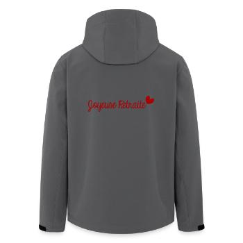 RETRAITE. BONNE RETRAITE. JOYEUSE RETRAITE - Veste softshell homme en polyester recyclé Stanley/Stella - charbon - Dos - AI Model Male 185 light (185cm)