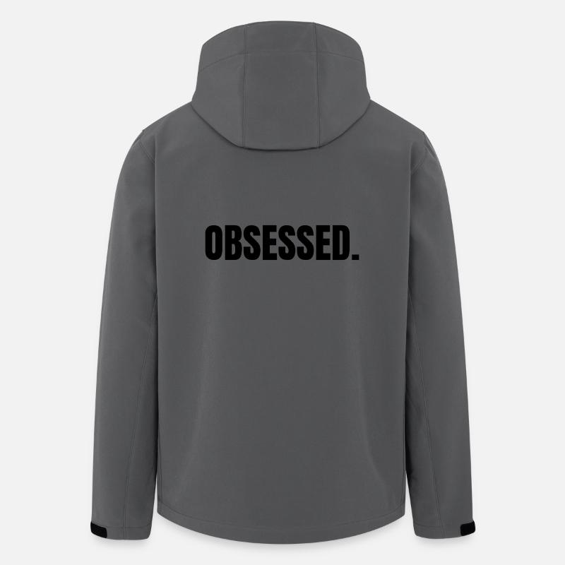 OBSESSED | Motivation Geschenkidee - Recycelte Männer Softshell-Jacke von Stanley/Stella - Anthrazit