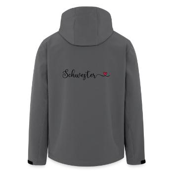 Schwesterherz - Recycelte Männer Softshell-Jacke von Stanley/Stella - Anthrazit - Hinten - AI Model Male 185 light (185cm)