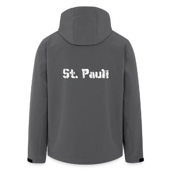 Hamburg Sankt Pauli - Recycelte Männer Softshell-Jacke von Stanley/Stella - Anthrazit - Hinten - AI Model Male 185 light (185cm)