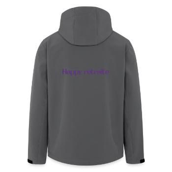 RUHESTAND. RUHESTAND. PENSIONIERT. SENIOR. OMA. OPA - Recycelte Männer Softshell-Jacke von Stanley/Stella - Anthrazit - Hinten - AI Model Male 185 light (185cm)