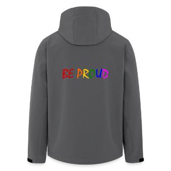 Be proud - Recycelte Männer Softshell-Jacke von Stanley/Stella - Anthrazit - Hinten - AI Model Male 185 light (185cm)