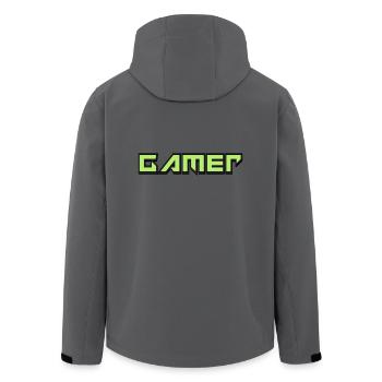 Gamer - Recycelte Männer Softshell-Jacke von Stanley/Stella - Anthrazit - Hinten - AI Model Male 185 light (185cm)