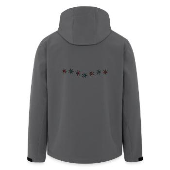 STAR. STAR. STARS. FEAST. ANNIVERSARY. CHRISTMAS - Men’s Recycled Softshell Jacket by Stanley/Stella - anthracite - Back - AI Model Male 185 light (185cm)