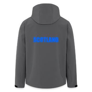 Schottland flagge - Recycelte Männer Softshell-Jacke von Stanley/Stella - Anthrazit - Hinten - AI Model Male 185 light (185cm)
