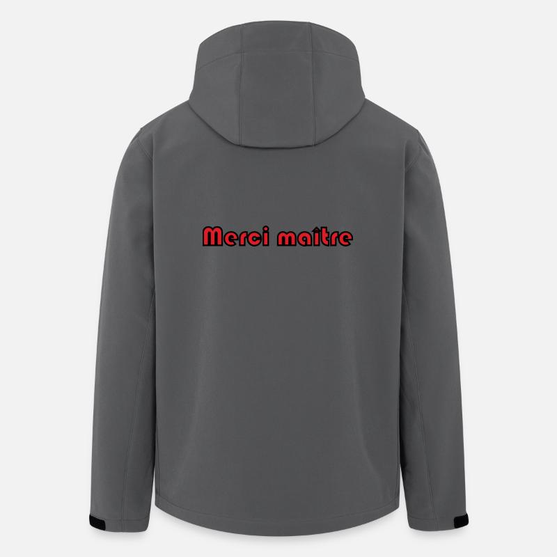 MAÎTRE. MERCI. MERCI MAÎTRE. MAITRE. CADEAU MAÎTRE - Veste softshell homme en polyester recyclé Stanley/Stella - charbon