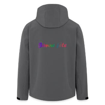 FÊTE DES MÈRES. BONNE FÊTE MAMAN. MAMAN. FÊTE - Veste softshell homme en polyester recyclé Stanley/Stella - charbon - Dos - AI Model Male 185 light (185cm)