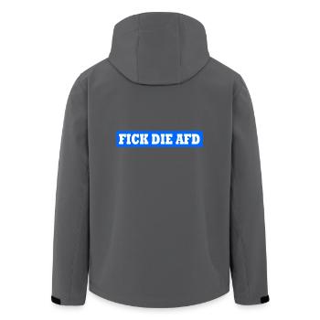 Fick die afd - Recycelte Männer Softshell-Jacke von Stanley/Stella - Anthrazit - Hinten - AI Model Male 185 light (185cm)