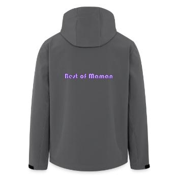 SCHÖNEN MUTTERTAG. MAMA. MUTTERTAG - Recycelte Männer Softshell-Jacke von Stanley/Stella - Anthrazit - Hinten - AI Model Male 185 light (185cm)