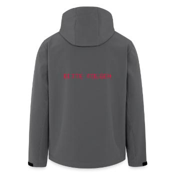 BITTE FOLGEN - Recycelte Männer Softshell-Jacke von Stanley/Stella - Anthrazit - Hinten - AI Model Male 185 light (185cm)