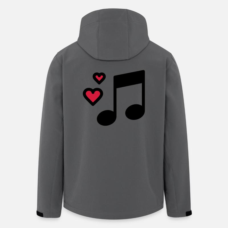 Note de musique romantique - Veste softshell homme en polyester recyclé Stanley/Stella - charbon