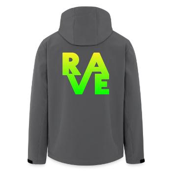 Rave Clothing EDM Music für Raver und DJ - Recycelte Männer Softshell-Jacke von Stanley/Stella - Anthrazit - Hinten - AI Model Male 185 light (185cm)
