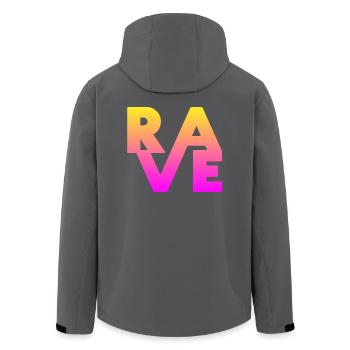 Rave Clothing EDM Music für Raver und DJ - Recycelte Männer Softshell-Jacke von Stanley/Stella - Anthrazit - Hinten - AI Model Male 185 light (185cm)