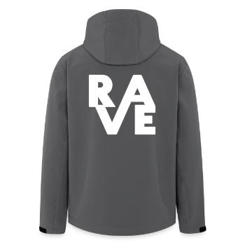 Rave Clothing EDM Music für Raver und DJ - Recycelte Männer Softshell-Jacke von Stanley/Stella - Anthrazit - Hinten - AI Model Male 185 light (185cm)