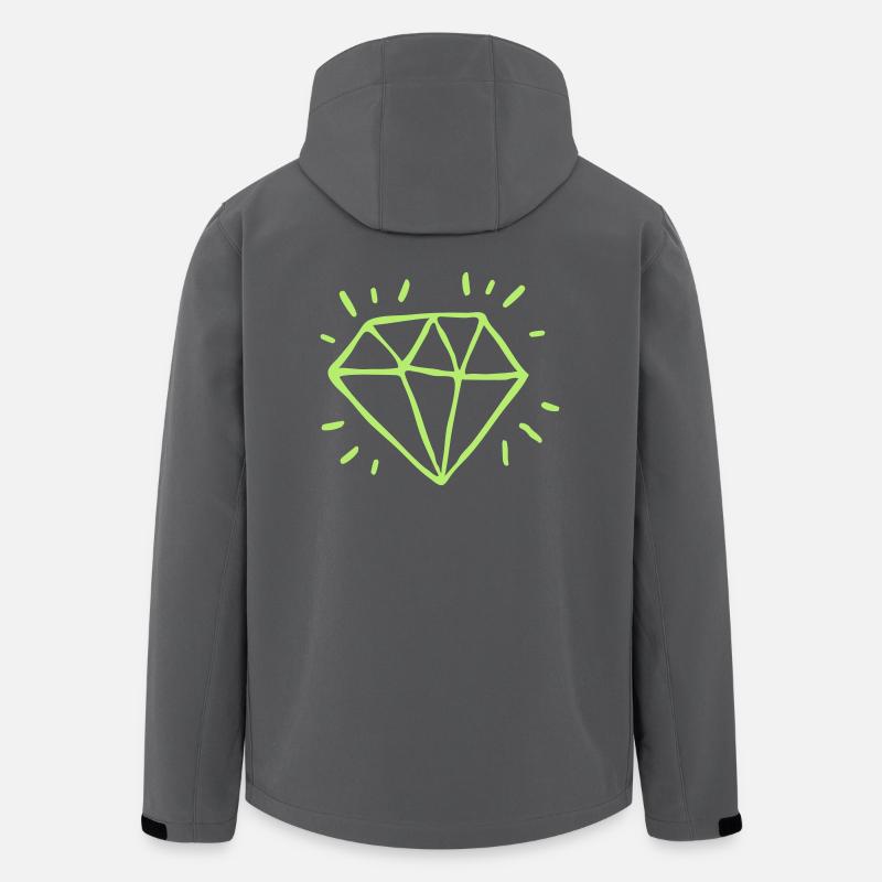Diamant - Recycelte Männer Softshell-Jacke von Stanley/Stella - Anthrazit