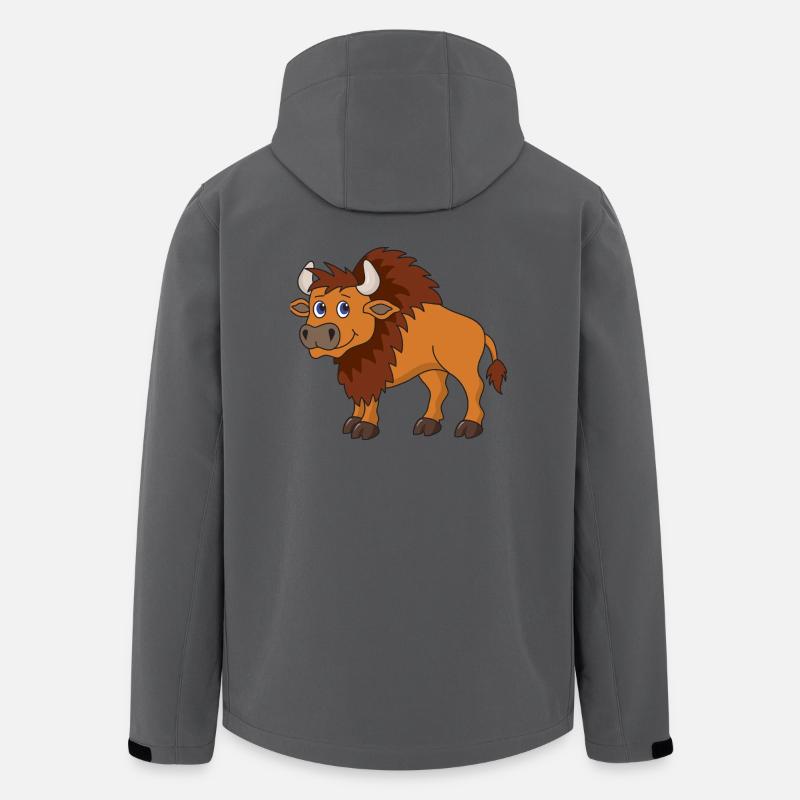 Bison Büffel - Recycelte Männer Softshell-Jacke von Stanley/Stella - Anthrazit